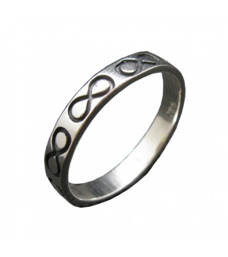 R002012 Genuine Sterling Silver Ring Infinity Band 4mm Solid Hallmarked 925 Handmade